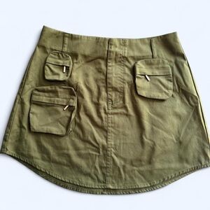 Forever 21 Olive Green Utility Mini Skirt